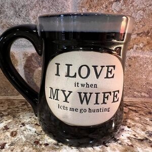 Humorous Black and Cream Mug